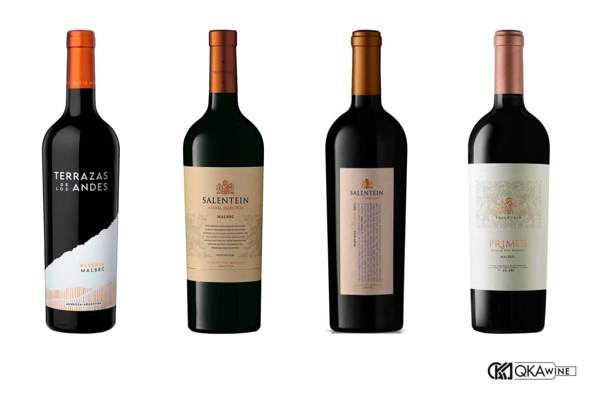 Bốn chai vang Malbec Mendoza tại QKAWine: Terrazas Reserva, Salentein Barrel Selection, Single Vineyard, Pr1mus