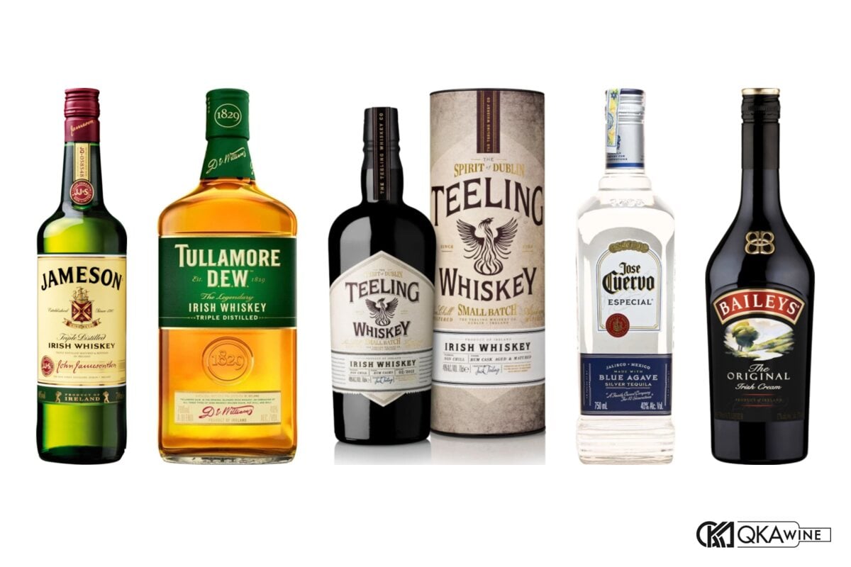 Jameson, Tullamore DEW, Teeling Small Batch, Jose Cuervo Especial Silver và Baileys Original Irish Cream tại QKAWine