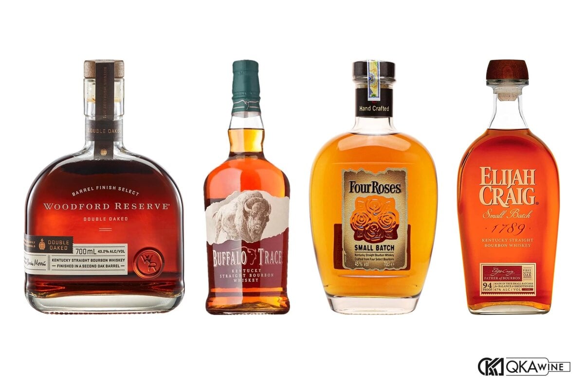 Woodford Reserve Double Oaked, Buffalo Trace, Four Roses Small Batch và Elijah Craig Small Batch tại QKAWine